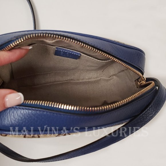 GUCCI BAG 449413 MINI BREE CROSSBODY CAMERA CASE GG GUCCISSIMA LOGO CANVAS - Picture 11 of 16